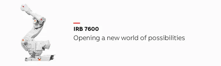 ABB IRB 7600 industrial robot arm — official product image